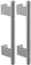 Gedotec Handles for Kitchen cabinets Made of Metal | 2 Pieces Handles Furniture | Slide | Furniture Handles Silver matt | Door Handles Kitchen | Sliding Door Handle Modern