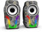 MAMBASNAKE Computer Speakers, 2.0 USB Powered PC Speakers Stereo Volume Control, 6 RGB LED Backlit Effect, Wired Mini Portable Gaming Speakers with 3.5mm for Desktop Computer/PC/Laptops (Camouflage)