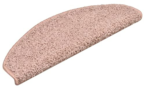 vidaXL Stufenmatten 15 STK. 65x21x4 cm Hellrosa Halbrund Groß