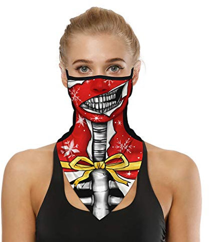 Pitashe Weihnachten Multifunktionstuch Face Shield Herren Mund_Schutz Winter Schlauchtuch Damen Halstuch Bandana Shield Schlauchschal Mund-Tuch Wärmer Balaclava Kopftuch Loop Schal für Moto Radfahren