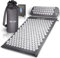 High Pulse Akupressur Set + 5 Ringe + Poster – Akupressurmatte & Kissen stimuliert die Blutzirkulation und löst Verspannungen (Grau)