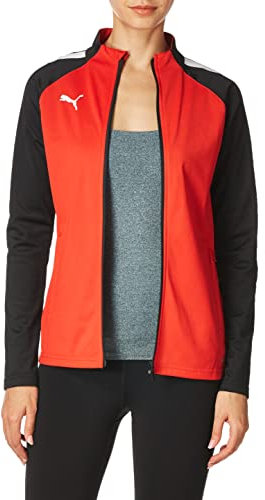 PUMA Damen TeamLIGA Trainingsjacke, Rot Schwarz, M