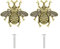 VGOL 2PCS Drawer Knobs Bee Pull Handles with Screws for Cabinet Wardrobe Kitchen Cabinet Cupboard Door Dresser Closet Antique Gold