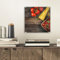 MuchoWow Glasbild Glasfoto Wandbild Bilder Deko 20x20 cm Nudeln - Tomate - Küche