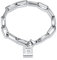 Skcess Armkette Damen, Herren Armband Edelstahl Alphabet P Englisches Armband Edelstahl Verschluss Hummerschere Posaune Armband