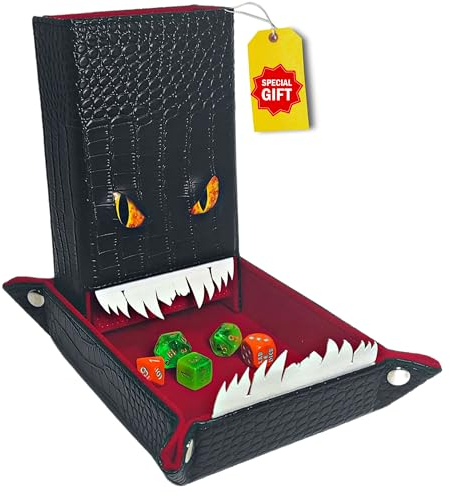 Würfelablage und Würfelturm – DND-Würfelablage, Würfelbox Aufbewahrung für Würfel und Abnehmbarer Würfelturm – 2 in 1 Würfelrolltablett, Aufbewahrung und Turm – perfekt für RPG- und Tabletop-Gaming