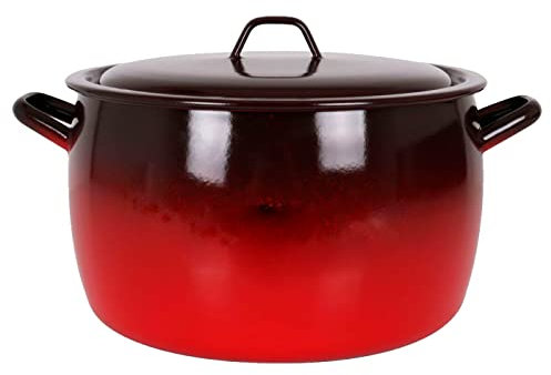 AC – Olla obalada con Tapa – Fabricado en Acero esmaltado – Apto para lavavajillas – Capacidad de 11 L – Ø 28 cm