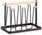 Bottle Drying Rack, Metal 6 Cup Mug Holder Cup Drying Rack Stand Metal Drainer Holder Rack Drinking Glass and Sports Bottle Drainer Stand with Wood Handle(Black)