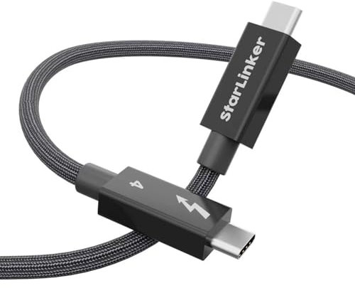 StarLinker Câble Thunderbolt 4 [3m] tressé, charge rapide, prend en charge le transfert de données 40gbps et un écran HD 8K, USB C pour Thunderbolt - 3, usb4 / 3, ordinateur portable, egpu, moniteur