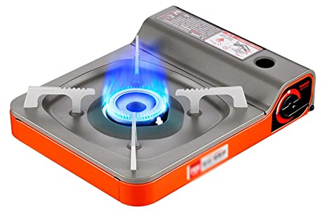 Réchaud de camping au butane avec brûleur, brûleur de réchaud au butane d'urgence portable for l'extérieur, indispensables for le camping et la randonnée, allumage piézoélectrique (Size : A)