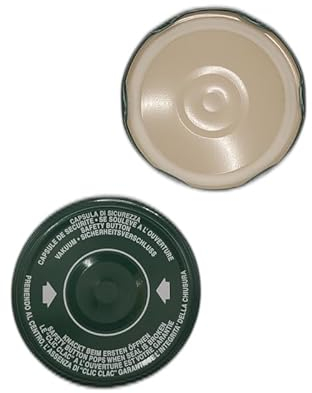 OPIROS Capsules Twist Off Avec Flip Diamètre 82 mm Avec Bouton Central De Contrôle Clic Clac Pour Bocaux En Verre Couvercles Pour Confitures Passées Tomate Confitures (50)