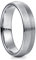 NUNCAD Bague Homme Argenté en Tungstène Alliance avec Bord de Couteau Anneau Simple pour Mariage 6mm Taille 62(19.7)