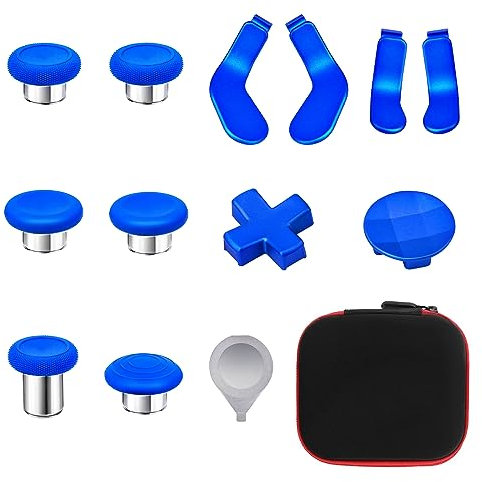 Accessori per controller Elite Series 2, 13 in 1 in metallo per Xbox One Elite Series 2, accessori di ricambio compatibili con controller wireless Xbox Elite Series 2 Core (blu)