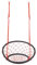 vidaXL Web Swing Chair - Steel Frame, Rope Net, Back & Height Adjustable, for tree or Swing Set, Balanced 4-point Connection for Safety, 100kg Capacity, Red/Black