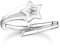 THOMAS SABO Damen Ring Stern mit weißen Steinen und weißer Kaltemaille Silber 925 Sterlingsilber, Kaltemail TR2443-041-14
