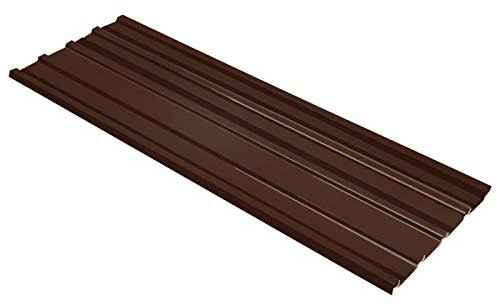 ZEYUAN Dachpaneele 12 STK Trapezblech Dachplatten, Wellblechplatten Für Dach, Dachblech, Dachschindeln Für Gartenhaus, Verzinkter Stahl Braun