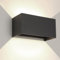 FUPE 25W LED Wandleuchte Aussen Innen Außenwandleuchten IP65 Wasserdichte Wandlampe Aluminium Außenleuchte Wand Ausenbeleutung Hauswand up down Einstellbar Lichtstrahl, Schwarz 4000K Natürliche weiß