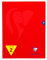 Clairefontaine 333361AMZC Un lot de 2 Cahiers Agrafés Mimesys - 24x32 cm - 96 Pages Grands Carreaux - 90 g - Couverture Polypro - Couleur : Rouge