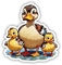 Samunshi® Süße Enten Aufkleber Wohnmobil Aufkleber für Motorrad Fahrrad Roller oder Camper Camping Wohnwagen Mountainbike Rennrad Comic Cartoon Tier Sticker 40cm Süße Enten