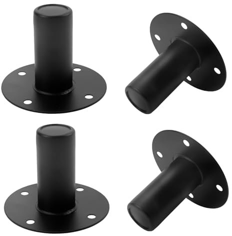 Pastlla 4Pcs Speaker Stand Top Hat, Metal Speaker Cabinet Pole Mount, Speaker Iron Bottom Metal Stand Tripod Stand Dj Stand Speaker Cone Base Audio Speaker Stand Mounts Adapters, 4.25 x 3.15