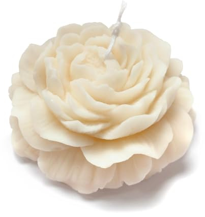 kerzenschule | Pfingstrose Kerze | Dekokerze aus Rapswachs | Deko | Rose | Interior | Peony | handmade