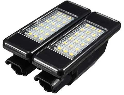 DOBRVVGT Kennzeichenbeleuchtung,Nummernschildbeleuchtung 2x Auto-Hecknummern-Platte Lichtlampe 6000K für Peugeot 106 207 307 308 für Citroen C3 C4 C5 C6 C8 C8