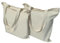 Borse in tessuto 35 x 40 cm con cerniera e tasca. Set di 2: pratico e versatile, ideale per shopping, università, lavoro e pittura. Tote Bag grande e riutilizzabile per le donne. Borsa in tessuto