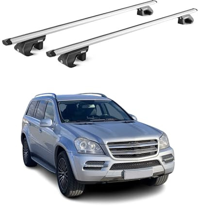 OMAC Dachträger für VW T-ROC 2017-2025 Aluminium Silber | TÜV geprüft, bis 90 kg Traglast, T-Nut-Befestigung, für Standard-Dachreling geeignet, Querträger, Grundträger