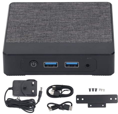Mini PC, Small Computer Pre Loaded with Wins 11 Pro, N4000 Processor, 6GB DDR4, 64GB EMMC, WiFi, 4K 2 Screen Display (GB Plug 6+64+128G)
