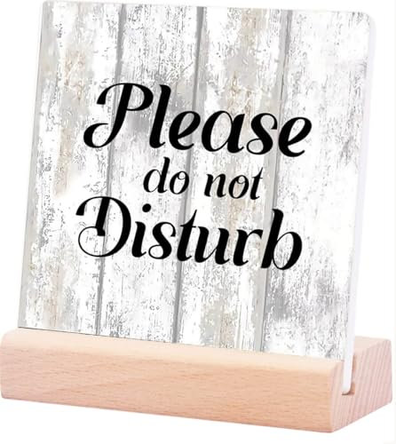 Please Do Not Disturb Custom Wooden Name Signs For Nursery Small Wood Block Signs Wooden Classroom Desk Decors Solid Beautiful Science Fiction For Easter 4X4 Inch