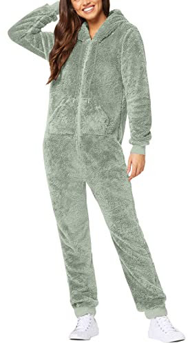 Combinaison Polaire Femme Pilou Pilou Grenouillère Cosplay Onesie Teddy Polaire Onesies Femmes Chaud Pyjamas À Capuche Onesie Teddy Pyjamas Hiver Peluche Flanelle Une Pièce Combinaison Romper