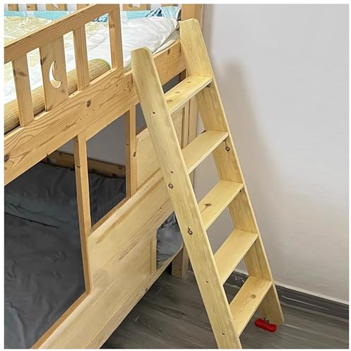 LXLZYXSF Doppelstockbett-Leiter Baumhaus-Leitern, Extra Breite Sprossen & Gummifuß-Pads, Ersatz Wohnmobil Anhänger Bett-Leiter Hölzern, Dachboden-Leiter 1m - 2,3m Hoch(Tall-100cm/3.3ft/39.4in/1m)