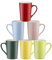SZNIUSHAO-Multi-Coloured Ceramic Mugs Set of 6-13.5oz / 400ml -Coffee Mugs-Cappuccino-Tea Cups- Hot Chocolate Cups (Red, Blue, Yellow, Green, Pink, Blackish Green, Large)