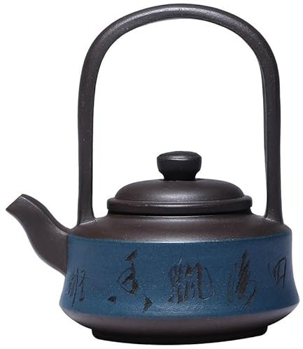 una tazza di ceramica, Teiera in terracotta viola Squisito retrò fatto a mano teiera quadrata teiera in terracotta viola casa sala da tè teiera teiera