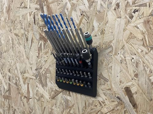 Bit Wandhalterung Halter für 50 Bits Werkzeugwand Wandmontage inkl. Schrauben