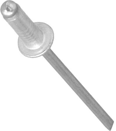 50x Rivets Aveugles 4,8x10 mm Pop Rivet Aluminium Acier Tête Zingué Couleur Argent Attache Matériaux Fins Métal Bois Plastique Cuir Applications Diverses