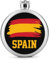 Petaca redonda de acero inoxidable con estampado de la bandera de España, botella de vino de 5 onzas, a prueba de fugas, para casa, bar, viajes