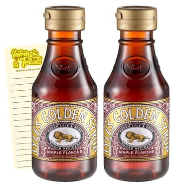 Maple Syrup Bundle With Maple Flavour Golden Syrup 454g x2 and Intrinsic Treats Shopping List Card