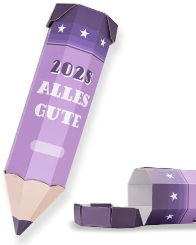 KKSJK Schultüte, Geschwisterschultüte in Form eines Stiftes, Geschwistertüte Selber Basteln, Länge 41 cm, Durchmesser 10,5 cm, Geschenkverpackung Zuckertüte Einschulung für Jungen und Mädchen (Lila)