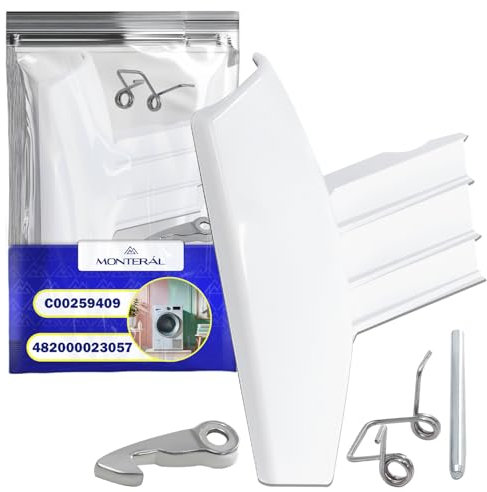 Maniglia Oblo Lavatrice in Kit con Codice Originale 482000023057 C00259409 per Indesit per Ariston per Hotpoint - Garanzia di 10 Anni - MONTERAL