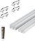 Générique Kit de quincaillerie for Porte de Placard coulissante à Double Rail, Rail et roulettes for Porte coulissante dissimulée, for Porte vitrée de Cuisine ou de Salon, Argent(70cm)