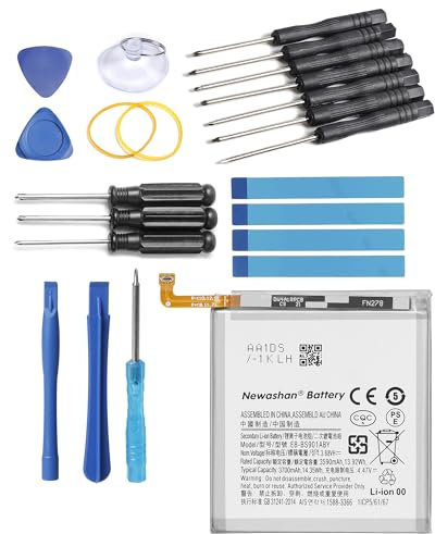 NEWASHAN Batteria EB-BS901ABY compatibile con Samsung Galaxy S22 5G SM-S901 S901B S901E S901F S901N S901U S901W S9010 Telefono Cellulare Smartphone Li-ION Batteria 3,88V 3700mAh con kit strumenti