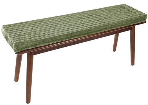 Bankkissen, 80 x 35 x 5 cm, Cord-Sitzpolster, Ersatzkissen, 5 cm Dicke Stuhlpolster, rutschfest, abnehmbar, für Garten, Terrasse, Esszimmerbänke