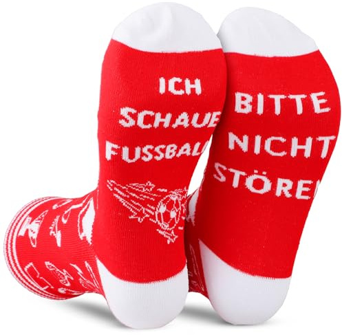 ZoeWei Lustige Fussball Socken für Männer, österreich Fanartikel Bayern Fanartikel Geschenke für Herren Papa Fussball Geschenke Jungen Geburtstagsgeschenk für Männer Fußballliebhaber