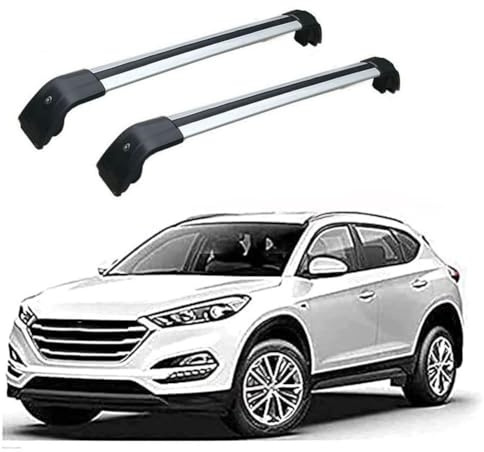 WBWJYAI 2 Stück Aluminium Dachträger Relingträger für Hyundai Tucson 2016-2021,Dachgepäckträger- Alu Relingträger,für Fahrradträger, Dachboxen Oder Als Skihalter,B