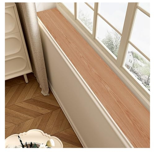 WAHHWF Fensterbank Innen Fensterbankmatte in Holzoptik, individuell zugeschnitten, rutschfeste und hitzebeständige Fensterbankabdeckung(Style E,12x59.1in/30x150cm)