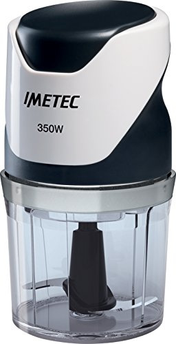 Imetec CH 500 Tritatutto, Lame in Acciaio Inox, Contenitore 400 ml, Funzionamento a Pressione, Compatto, 350 W, Nero