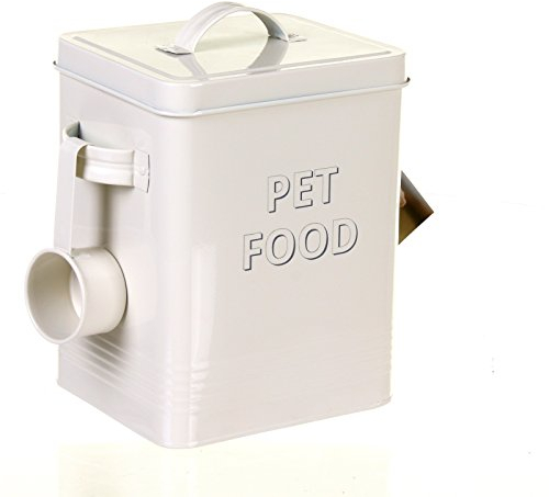 Marko Pet Accessories Pet Food Cat Dog Treat Tin Traditional Metal Container Storage Puppy Kitten Box (Large)