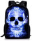 POLERO Kinderrucksäcke Rucksäcke Schule Buch Tasche Travel Sport Outdoor Rucksack für Schüler Totenkopf Print Design