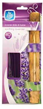 Pan Aroma Soothing Lavender Incense Sticks & Holder 40Pk